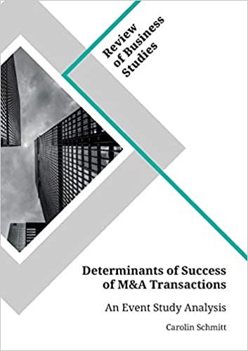 okumak Determinants of Success of M&amp;A Transactions: An Event Study Analysis Examining Determinants of Success of M&amp;A Transactions of DAX Companies