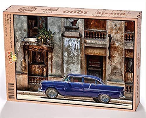 okumak Havana Sokağı ve Mavi Plymouth Ahşap Puzzle 1000 Parça (TT05-M)