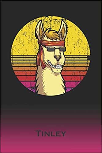okumak Tinley: Llama Journal | Custom First Name Personal Writing Logbook | Letter T Classic Alpaca Old-Fashioned Nostalgic Sunset Cover | Daily Journaling ... about your Life, Experiences &amp; Interests