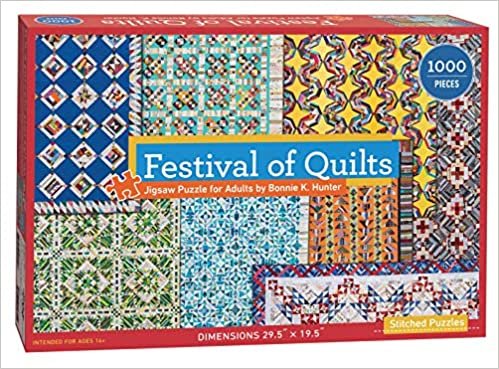 okumak Festival of Quilts Jigsaw Puzzle by Bonnie K. Hunter: 1000 Pieces, Dimensions 28” x 20”