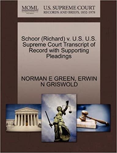 okumak Schoor (Richard) v. U.S. U.S. Supreme Court Transcript of Record with Supporting Pleadings