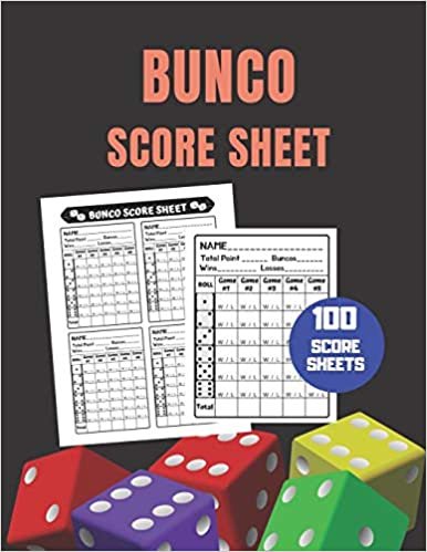 okumak Bunco Score Sheet: V.3 100 Bunco Score Pad for Dice game / Bunco Scorekeeping / Score Keeping Book Large size