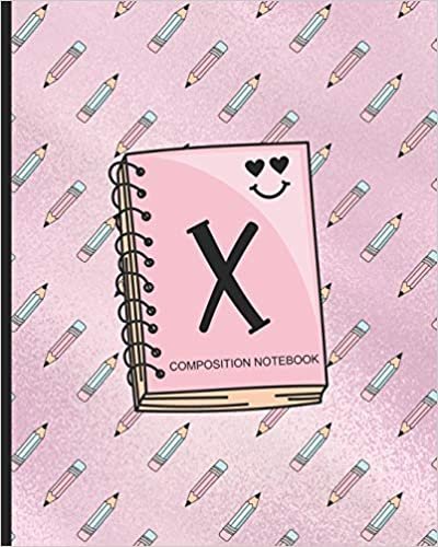okumak Composition Notebook X: Monogrammed Initial Primary School Wide Ruled Interior Notebook
