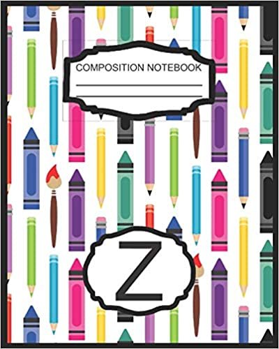 okumak Composition Notebook Z: Monogrammed Initial Elementary School Wide Ruled Interior Notebook