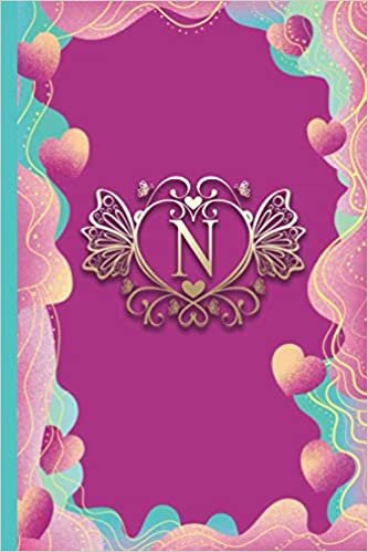 okumak Initial N Notebook : Initial N Monogram Address Book Alphabetical Organizer Journal Notebook: Romantic Design Love Style Gift For Valentine&#39;s Day, Birthday Gift, Women Gift