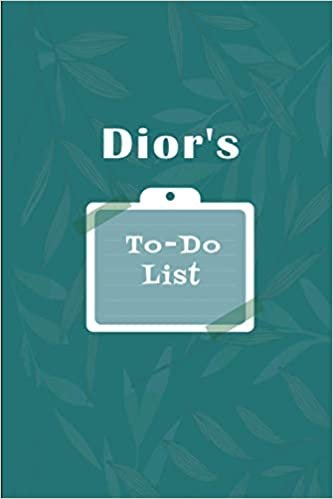 okumak Dior&#39;s To˗Do list: Checklist Notebook | Daily Planner Undated Time Management Notebook