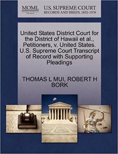 okumak United States District Court for the District of Hawaii et al., Petitioners, v. United States. U.S. Supreme Court Transcript of Record with Supporting Pleadings