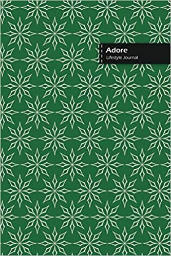 Adore Lifestyle Journal, Blank Write-in Notebook, Dotted Lines, Wide Ruled, Size (A5) 6 x 9 In (Green)