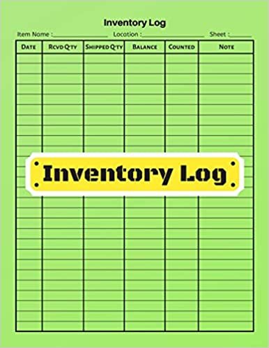 okumak Inventory log: V.7 - Inventory Tracking Book, Inventory Management and Control, Small Business Bookkeeping / double-sided perfect binding, non-perforated