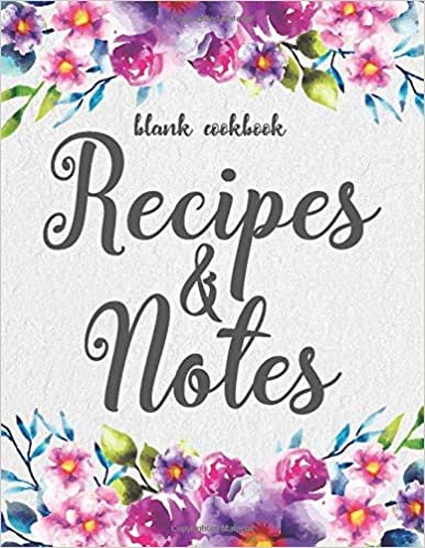 okumak Blank Cookook Recipes &amp; Notes: Blank Recipe Journal Cookbook Favorite Recipes Write In  Personalized Empty Cookbook Special Recipes and Notes for Your ... for Brides, Women, Wife, Mom, Grandma,