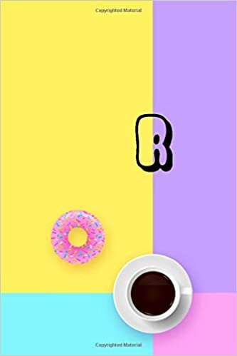 okumak Letter R Journal :: Lined Journal / Notebook /planner/ dairy/ calligraphy Book / lettering book for writing or note taking, comes with a simple ... jounal and a coffee cup and donut design, 12
