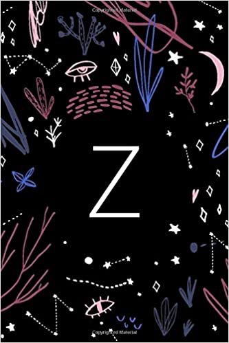 okumak Z: Monogram Initial Z Celestial Journal Notebook - 110 Lined Pages (55 Sheets) for Taking Notes and Jotting Down Ideas - 6&quot;x9&quot;