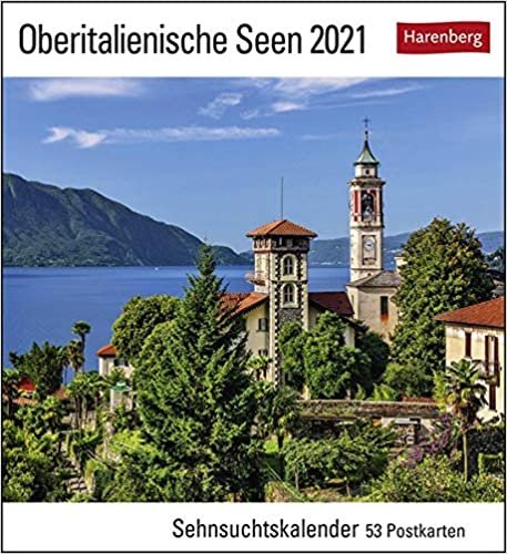 okumak Oberitalienische Seen Kalender 2021: Sehnsuchtskalender, 53 Postkarten
