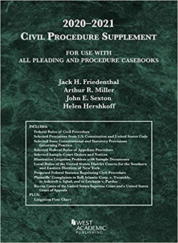 okumak Civil Procedure Supplement, for Use with All Pleading and Procedure Casebooks, 2020-2021 (American Casebook Series)