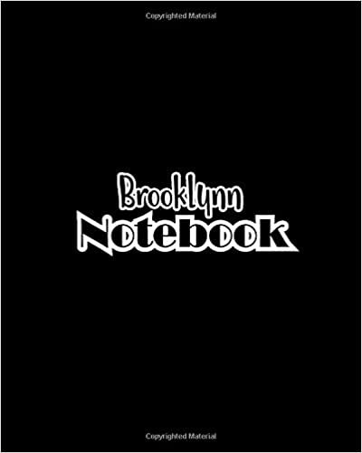 okumak Brooklynn Notebook: 100 Sheet 8x10 inches for Notes, Plan, Memo, for Girls, Woman, Children and Initial name on Matte Black Cover