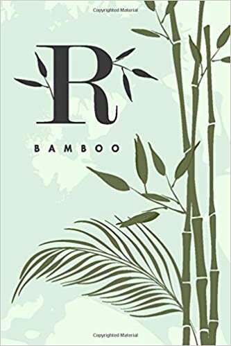 okumak R BAMBOO: Zen green bamboo monogram notebook. A beautiful blank lined journal to write all kinds of notes, thoughts, plans, recipes or lists.
