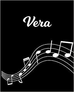 okumak Vera: Sheet Music Note Manuscript Notebook Paper | Personalized Custom First Name Initial V | Musician Composer Instrument Composition Book | 12 ... Guide | Create Compose &amp; Write Creative Songs