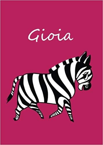 okumak Gioia: personalisiertes Malbuch / Notizbuch / Tagebuch - Zebra - A4 - blanko