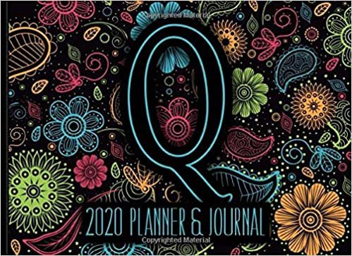 okumak 2020 Planner &amp; Journal: Monogram Q with Voodoo Style Binding I Includes U.S Federal Holidays I Calendar, Mood &amp; Goal Tracker, Appointments, Address ... Planner I Personalized Gift for Girls &amp; Women