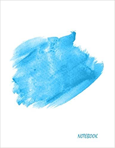 Notebook: Bright blue watercolor: Journal Dot-Grid, Grid, Lined, Blank No Lined: Book: Pocket Notebook Journal Diary, 110 pages, 8.5" x 11" تحميل
