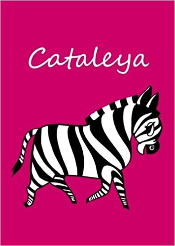 okumak Cataleya: personalisiertes Malbuch / Notizbuch / Tagebuch - Zebra - A4 - blanko