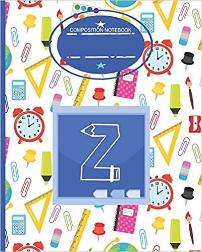 okumak Composition Notebook Z: Monogrammed Initial Primary School Wide Ruled Notebook