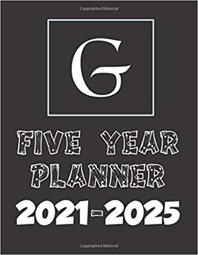 okumak 5 Years Monthly Planner 2021 - 2025: Monogram initial lettre G , 60 Months Yearly, Monthly Planner, Todo list &amp; Calendar Schedule Organizer, agenda