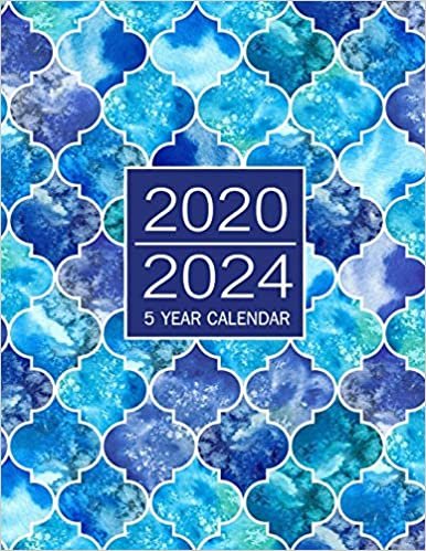 okumak 2020-2024 5 Year Calendar: Monthly Schedule Organizer Planner For To Do List Academic Schedule Agenda Logbook or Student Teacher Organizer Journal ... Moroccan Marble Design (Jan 2020 - Dec 2024)