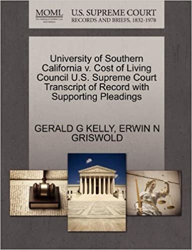 okumak University of Southern California v. Cost of Living Council U.S. Supreme Court Transcript of Record with Supporting Pleadings