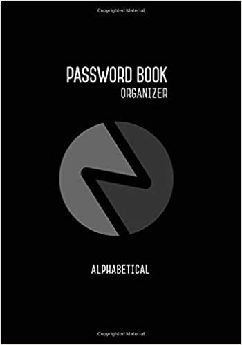 okumak Password Book Organizer Alphabetical: A-Z Internet Address Logbook - Website/Email/Username/Password - 300 Records, Login Keeper Notebook, Black, Small, A5, Soft Cover (Password Log Journal)