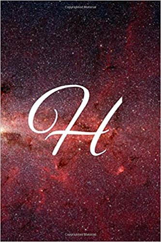 okumak H: Blank Lined Writing Journal Notebook With Monogram For Men Or Women (Milky Way Galaxy)
