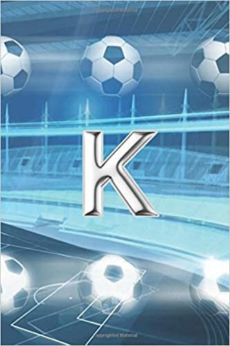 okumak K: Monogram Soccer Initial K Personalized Blank Lined Composition Book Journal - Sports Theme Gift (Monogrammed Soccer Notebook - 6 x 9, 150 Pages, Band 11)
