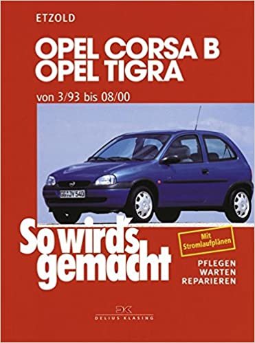 okumak Opel Corsa B / Opel Tigra: von 3/93 bis 08/00. Benziner: 1,0 l/40 kW (55 PS) 5/97 - 8/00 bis 1,6 l/80 kW (109 PS) 9/93 - 8/94. Diesel: 1,5 l/37 kW (50 ... 9/93 - 8/00. Pflegen - warten - reparieren