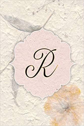 okumak R: Beautiful Flower Journal, Monogram Initial Letter R Lined Diary Notebook