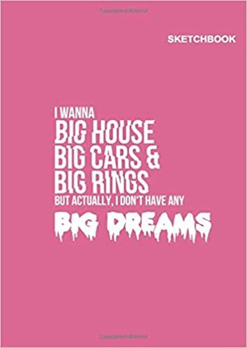 okumak Sketchbook for BTSs: Large Unruled Notebook, BTS Members I don&#39;t have any big dreams Pink Cover, (8.27&quot; x 11.69&quot; (A4), 110 Pages.