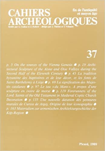 okumak CAHIERS ARCHEOLOGIQUES FIN DE L&#39;ANTIQUITE ET MOYEN AGE N°37 1989 (PICARD ARCHEOLOGIE)