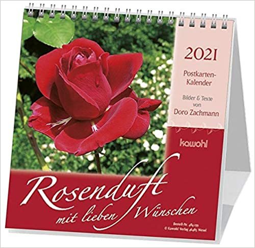 okumak Rosenduft mit lieben Wünschen 2021: Rosen-Postkarten-Kalender