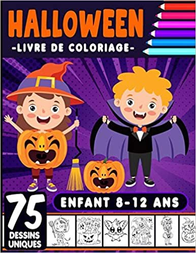 okumak Livre de coloriage Halloween 8-12 ans: livre d&#39;activité coloriage Halloween pour enfants | 75 dessins uniques | Monstres, Citrouilles, Vampires Cahier de coloriage pour enfants Joyeux Halloween