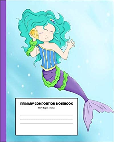 okumak Primary Composition Notebook Story Paper Journal: Standard Dotted Midline with Picture Space | Draw and Write Journal | Grades K-2 School Practice Book | 110 Story Pages (Mermaid Series Notebooks)