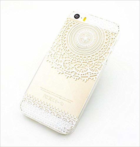 okumak Açık plastik kılıf Apple iPhone 5 5S 5 °C için (Henna Mandala güneş Spitze Tribal Vintage (iPhone 5 °C için)
