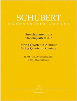 okumak Streichquartett a-Moll D 804 op. 29 -Rosamunde- / Streichquartett c-Moll D 703 -Quartett-Satz- und Fragment des zweiten Satzes. Stimmensatz, Urtextausgabe