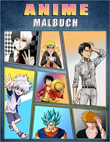 okumak ANIME MALBUCH: 395 Anime-Malvorlagen: Dragon Ball + One Piece + Naruto + Hunter X Hunter + Bleach + Attack On Titan + Tokyo Ghoul Malbuch für ... auch Kinder - Anime-Malbuch (8,5 x 11) IN.