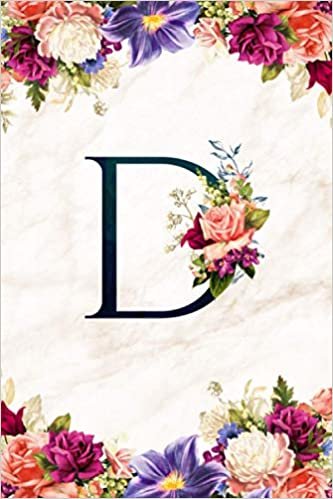 okumak D Monogram Journal: Cute Initial Letter D Monogram Notebook, Personalized Floral Notebook for Women and Girls ( Diary, Composition Book)