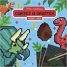 okumak Cartes à gratter pixel art - Dinosaures