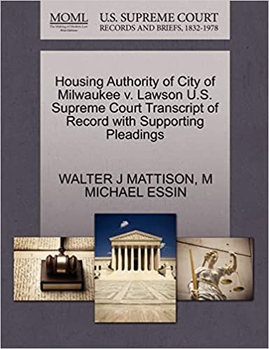 okumak Housing Authority of City of Milwaukee v. Lawson U.S. Supreme Court Transcript of Record with Supporting Pleadings