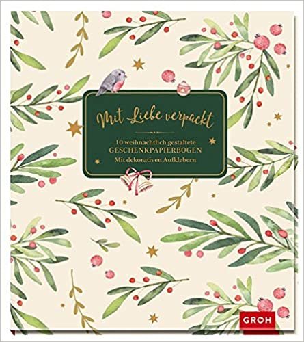 okumak Mit Liebe verpackt (klassisch): 10 weihnachtlich gestaltete Geschenkpapierbogen