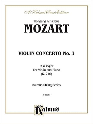 okumak Violin Concerto No. 3 in G Major, K. 216 (Kalmus Edition)