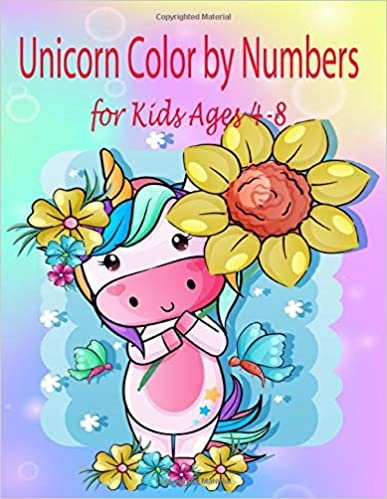 okumak Unicorn Color by Numbers for Kids Ages 4-8: A Fantasy Color By Number Coloring Book for Kids and s Who Love The Enchanted World of Unicorns (Unicorn Books for Girls)