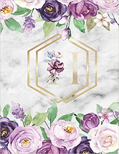 okumak H : Cute Initial Monogram Letter: College Ruled Notebook ( Size 8.5 X 11 ) Perfect For Women And Girl Design Floral Alphabet, Gold Letters With ... suitable for Writing Journal &amp; Note Taking