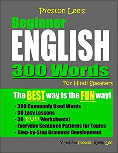 okumak Preston Lee&#39;s Beginner English 300 Words For Hindi Speakers
